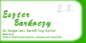 eszter barkoczy business card